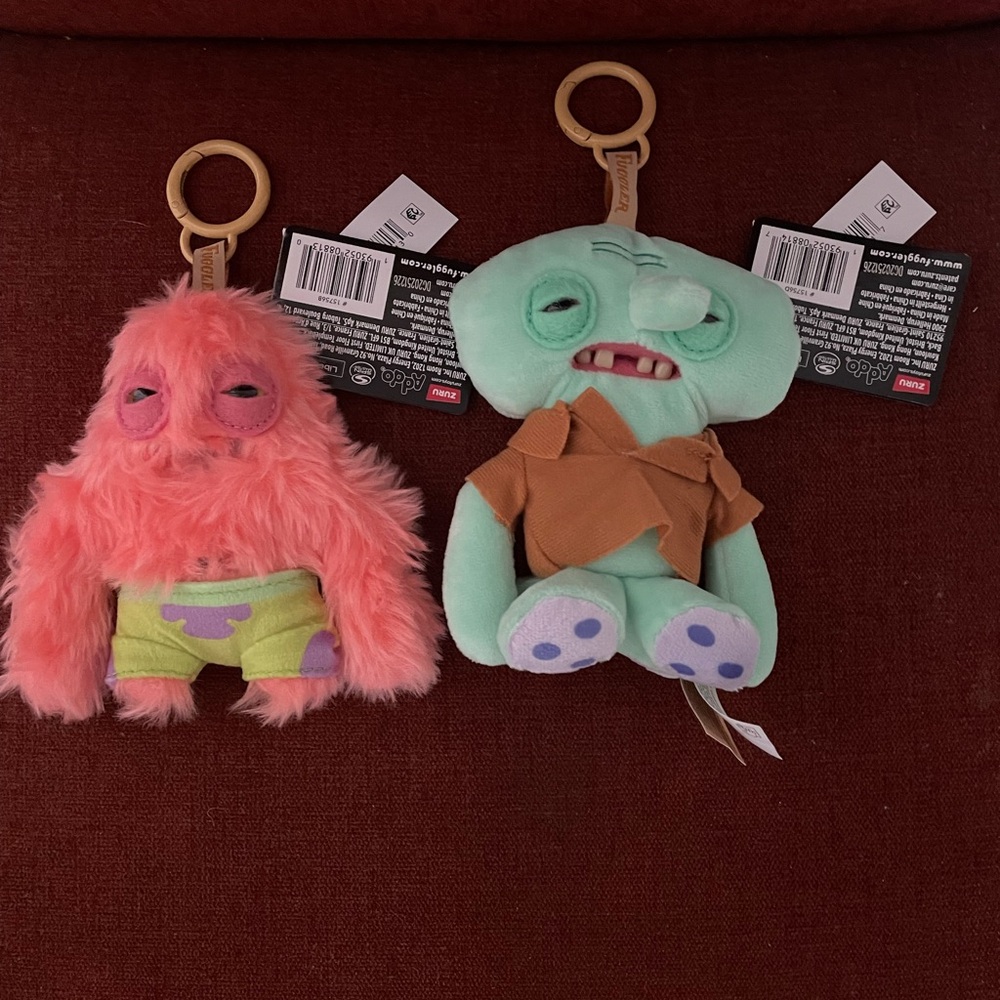 Fuggler Patrick and Squidward keyring